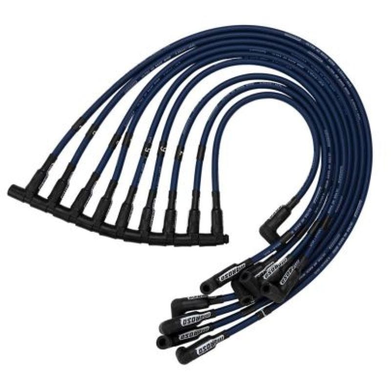 Moroso — Moroso Chevrolet Small Block (Sprint Car) Ignition Wire Set - Ultra 40 - Unsleeved - HEI - Blue