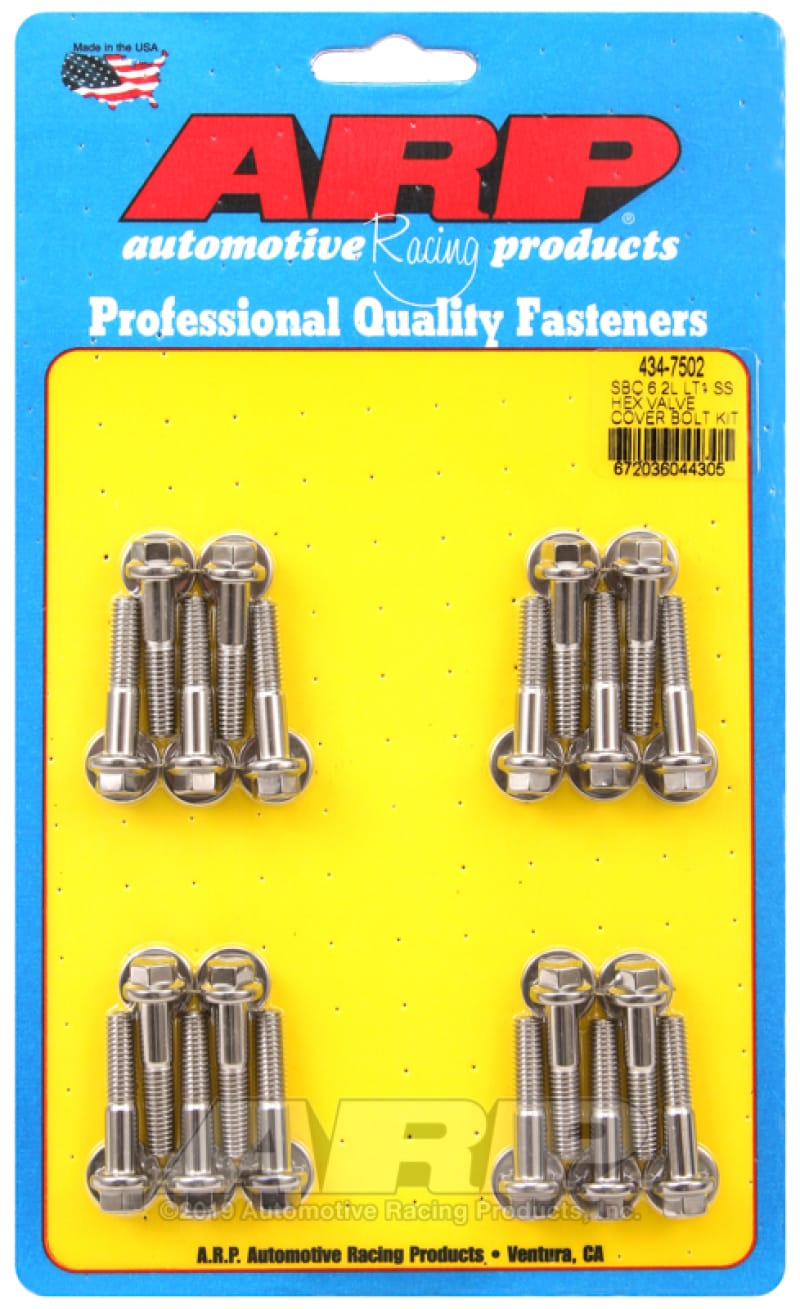 ARP — ARP Chevy LT1 6.2L Valve Cover Hex Stainless Steel Bolt Kit