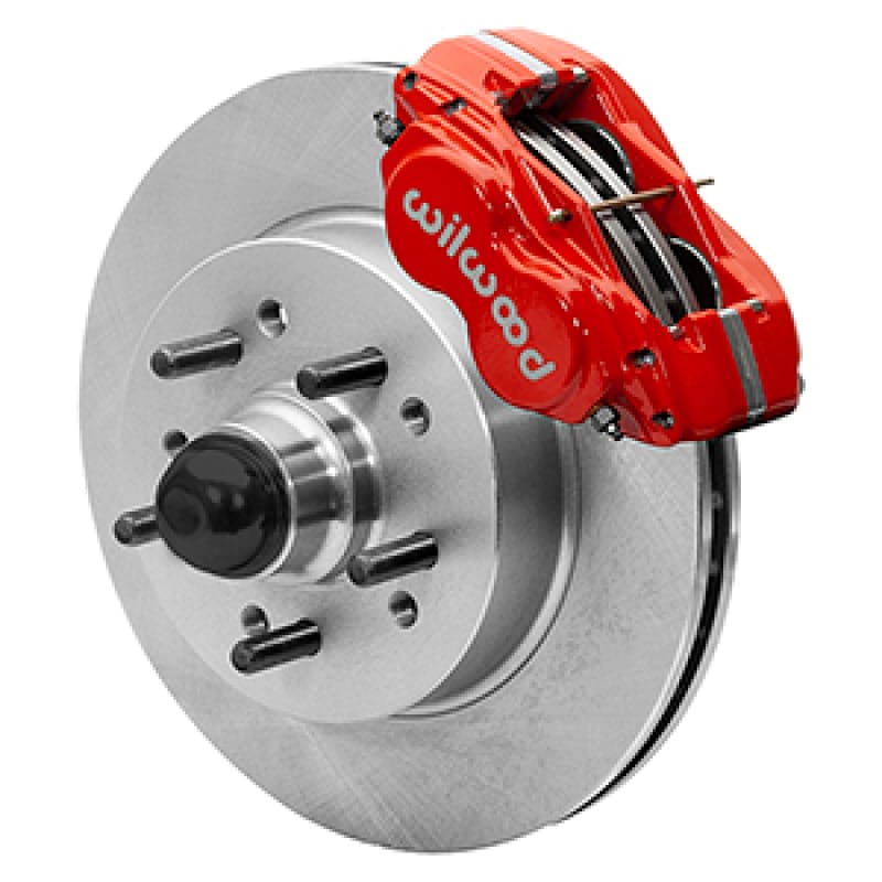 Wilwood — Wilwood 55-57 Chevy Bel Air Dynalite 4 Classic Kit, 5x4.75in Hub - Red