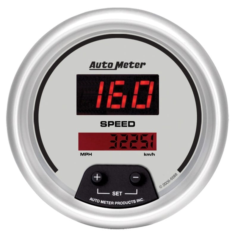 AutoMeter — Autometer Ultra-Lite 3 3/8in 160 MPH Digital Speedo Gauge
3-3/8" SPEEDO, 120 M