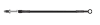 Goodridge — Goodridge 56in Universal Clutch Line w/Black Zinc Fittings & Black Hose - Straight Banjo 7/16 UNF