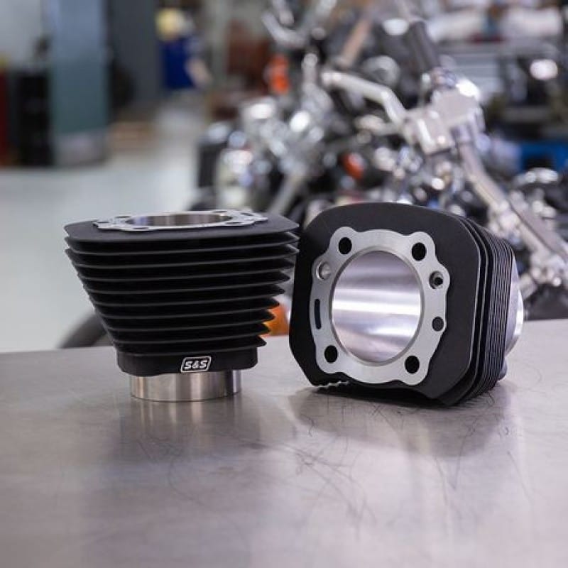 S&S Cycle — S&S Cycle 86-21 Sportster Models 1250cc 3 9/16in Bore Cylinder Set - Wrinkle Black