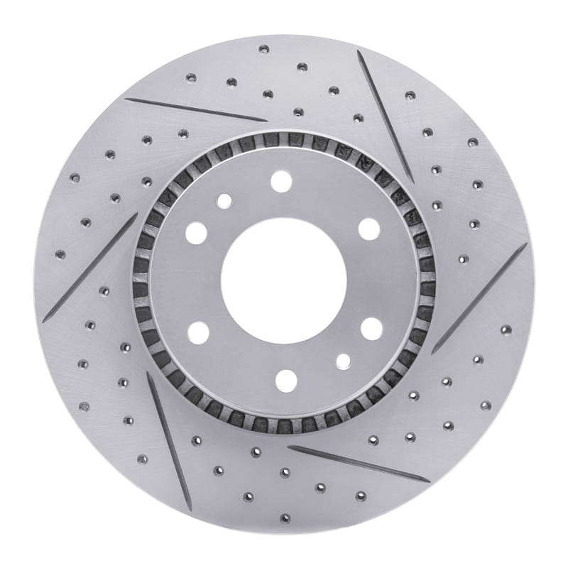 R1 Concepts — R1 02-09 Buick Rainier Front Right Drilled & Slotted Geo-Carbon Rotor