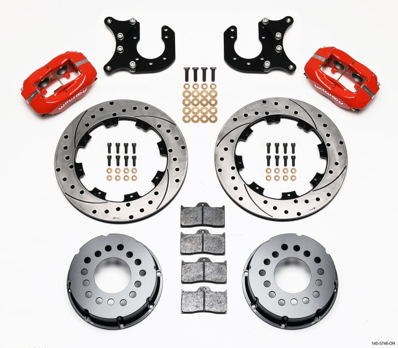 Wilwood — Wilwood Forged Dynalite P/S Rear Kit Drilled Red Chevy 12 Bolt-Spec 3.15in Bearing
BRAKE KIT