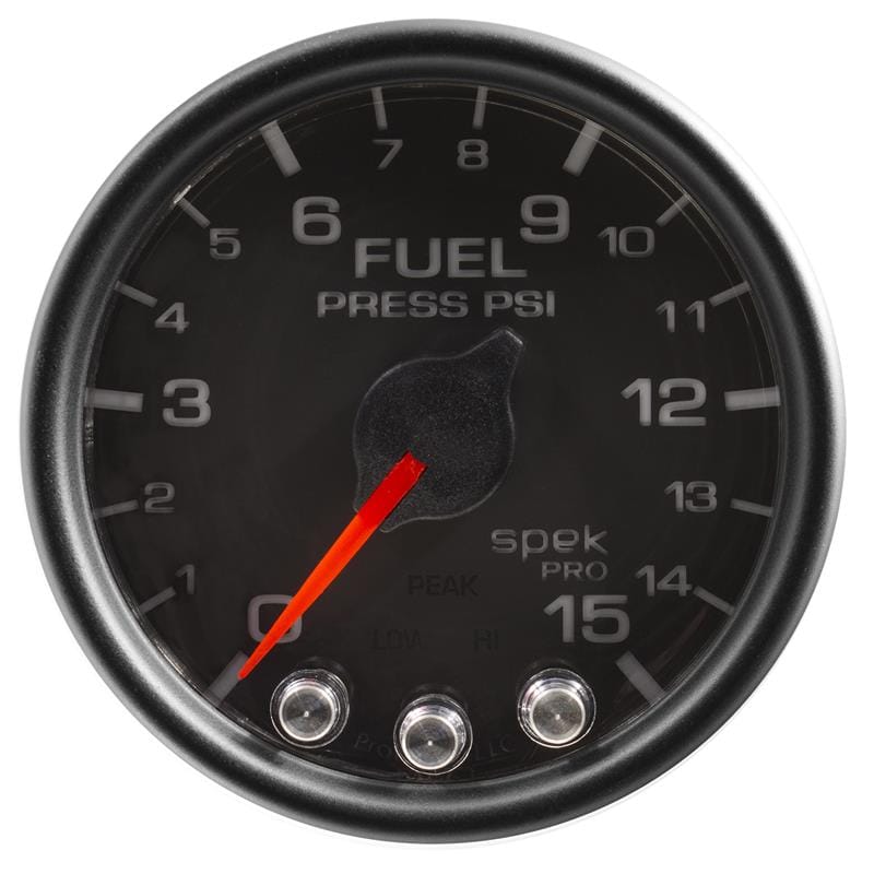 AutoMeter — Autometer Spek-Pro Gauge Fuel Press 2 1/16in 15psi Stepper Motor W/Peak & Warn Blk/Blk
GA 2" FP 15 BCB SPEK