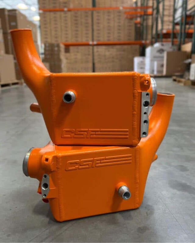 CSF — CSF 2025+ BMW G90 M5 / G99 M5 Touring Charge Air Cooler - Fire Orange Matte