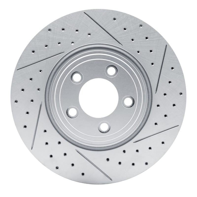 R1 Concepts — R1 06-10 Jaguar Xf Front Right Drilled & Slotted Geo-Carbon Rotor