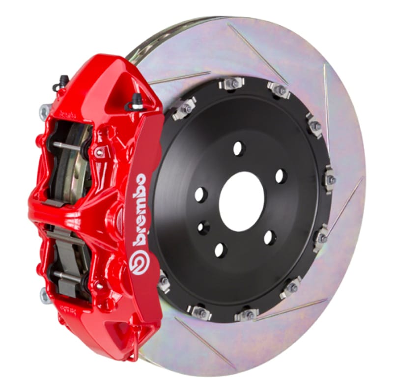 Brembo — Brembo 19+ A6 (C8)/19+ A7 (C8) Front GT BBK 6 Piston Cast 405x34 2pc Rotor Slotted Type-1-Red