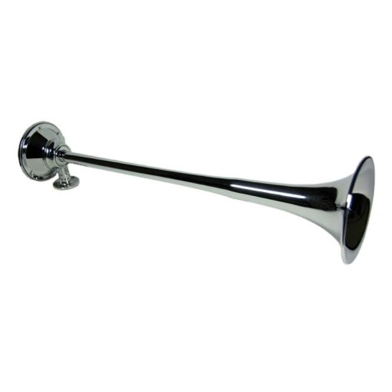 Kleinn Air Horns — Kleinn Chrome Roof Mount Single Horn/ 21.5In - Chrome-Plated Spun Copper
Roof Mount Horn