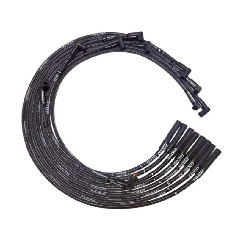 Moroso — Moroso BB Chrysler Mopar Sleeved Str Plug HEI Ultra Spark Plug Wire Set - Black