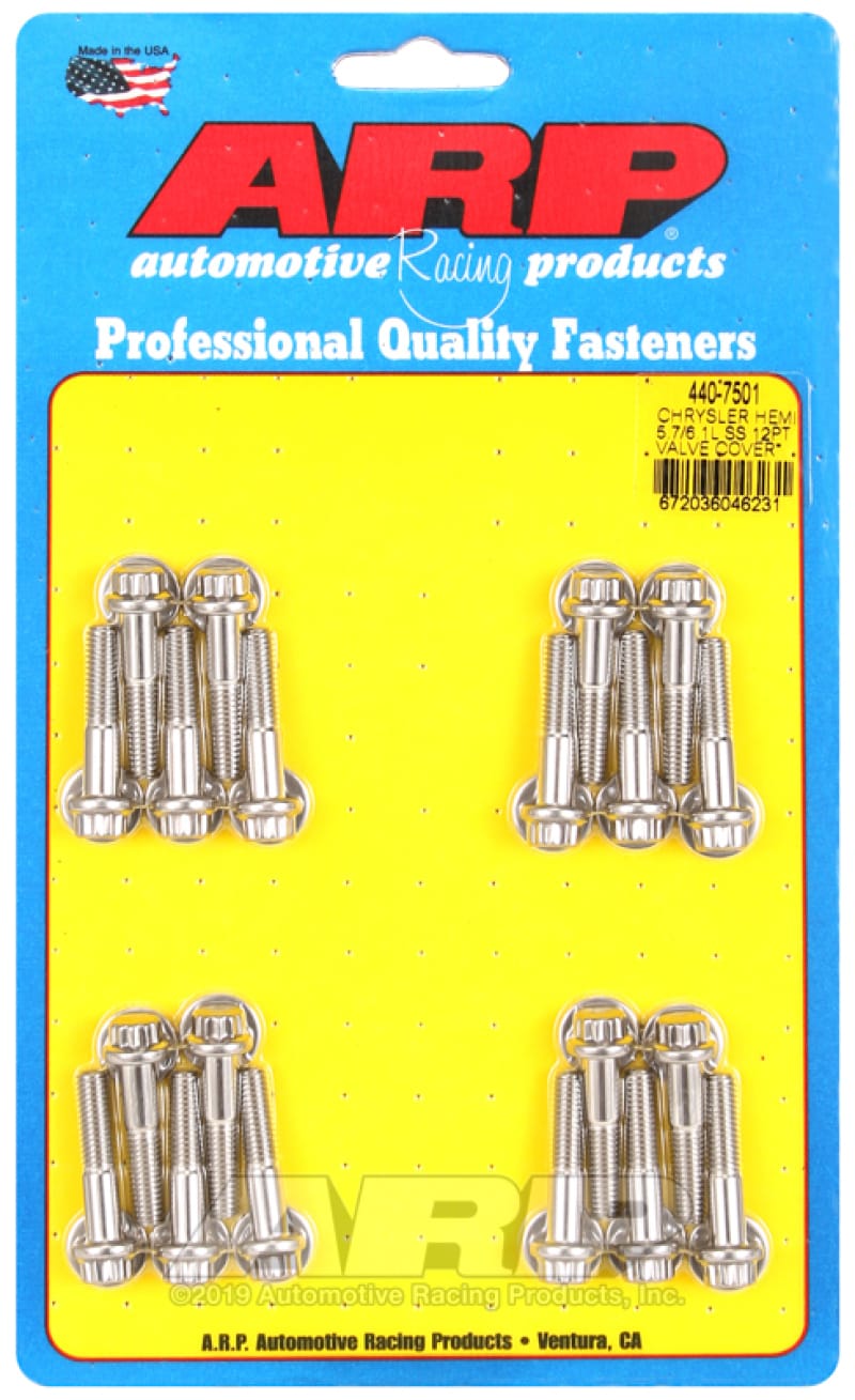 ARP — ARP Chrysler Hemi 5.7/6.1L SS 12pt Valve Cover Bolt Kit
