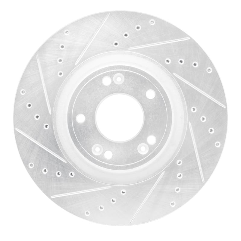R1 Concepts — R1 09-14 Hyundai Genesis Sedan Front Left Drilled & Slotted Silver Brake Rotor
R1 Brake Rotor Drill