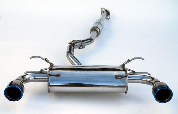 Invidia — Invidia Subaru BRZ / Scion FRS Q300 w/ Rolled Titanium Tips Cat- Back Exhaust (Blue Edge)