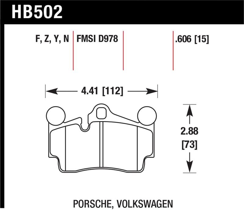 Hawk Performance — Hawk Porsche / Volkswagen HPS Street Rear Brake Pads
Disc Brake Pad