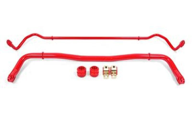 BMR Suspension — BMR 08-20 Dodge Challenger Front/Rear Sway Bar Kit w/ Bushings - Red