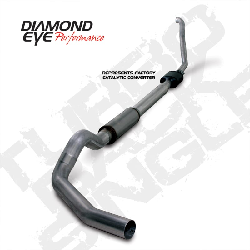 Diamond Eye Performance — Diamond Eye KIT 5in Turbo Back SGL SS: 94-97 FORD 7.3L F250/F350 PWRSTROKE NFS W/ CARB EQUIV STDS