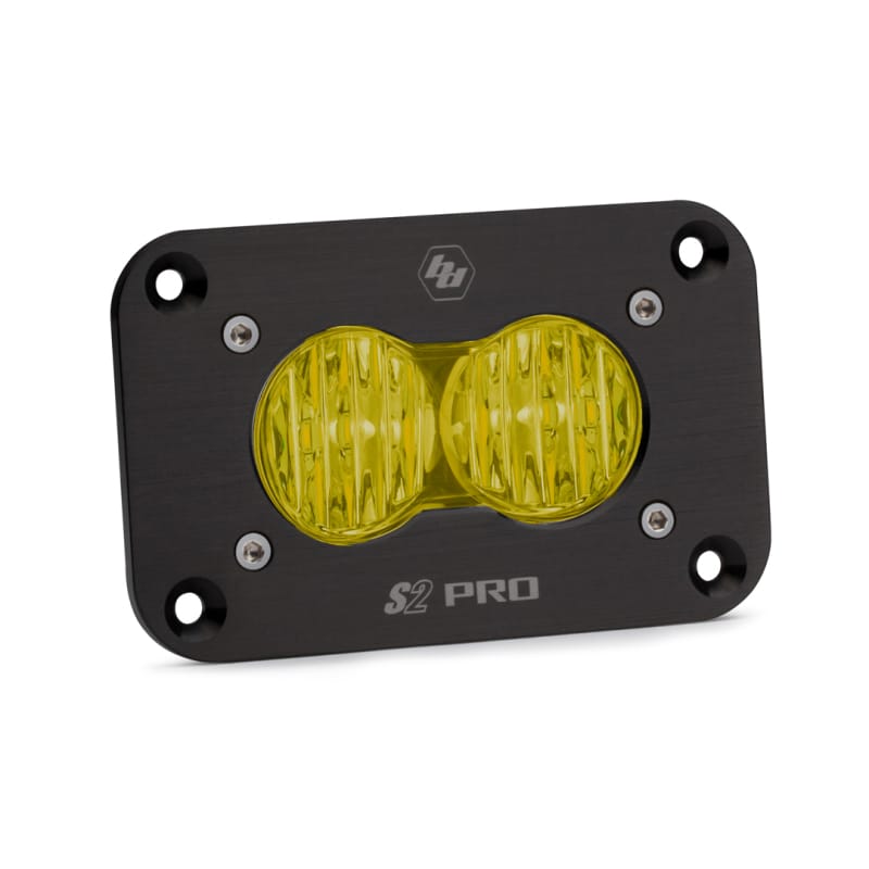 Baja Designs — Baja Designs S2 Pro Wide Cornering Pattern Flush Mount LED Light - Amber