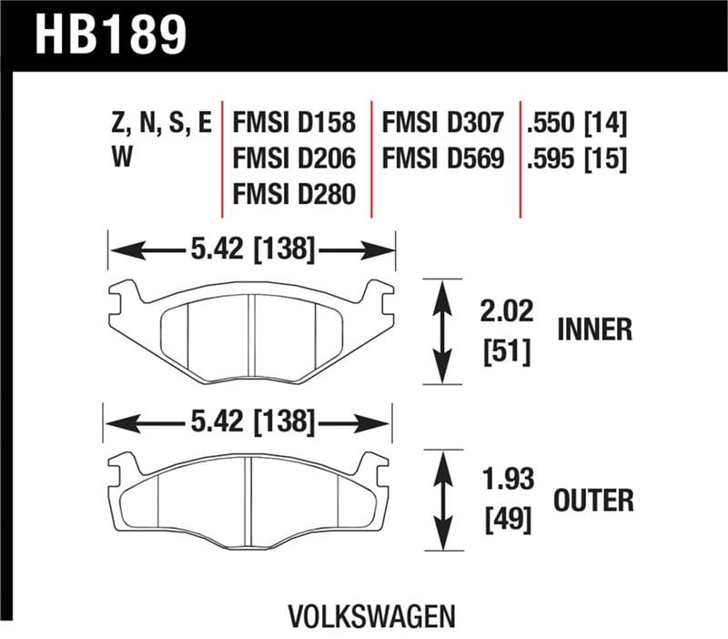 Hawk Performance — Blue 9012 Disc Brake Pad