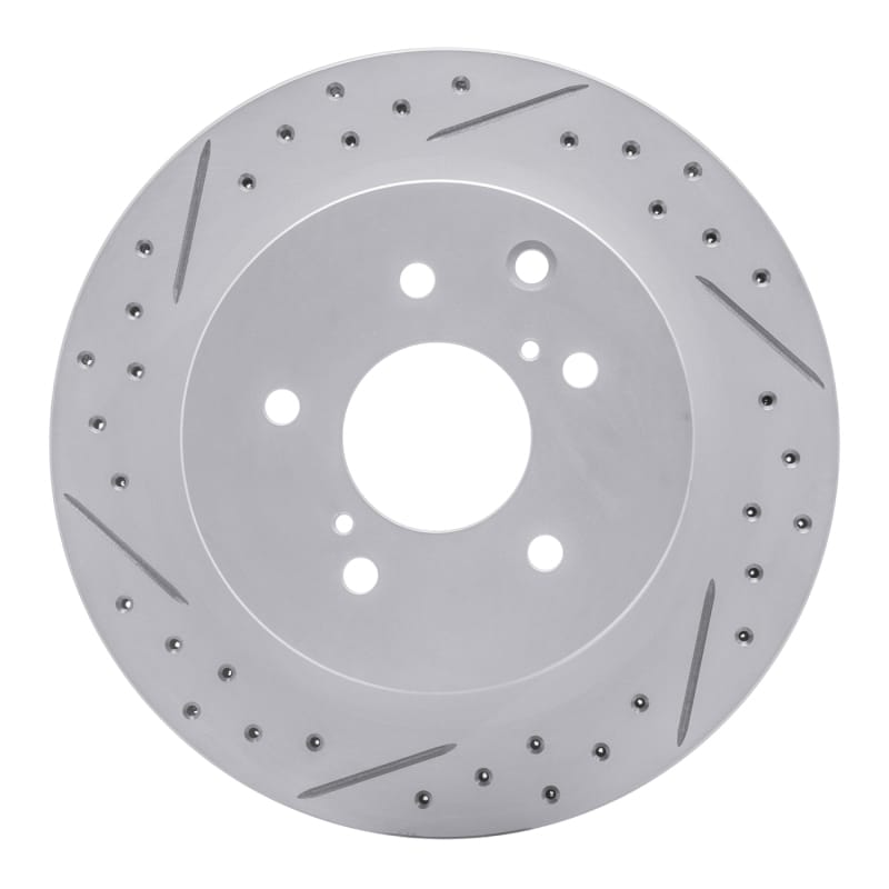 R1 Concepts — R1 89-96 Nissan 300ZX Turbo Rear Left Drilled & Slotted Geo-Carbon Rotor
