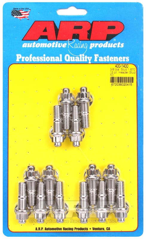 ARP — ARP 3/8 x .750 SS 12pt header stud kit