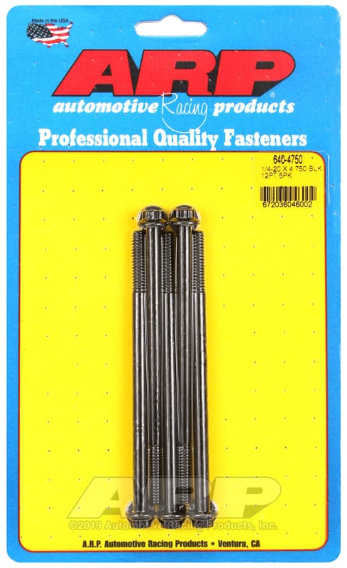 ARP — ARP 1/4-20 x 4.750 12pt black oxide bolts