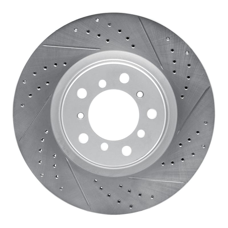 R1 Concepts — R1 01-06 BMW M3 Left Front Drilled & Slotted Geo-Carbon Rotor