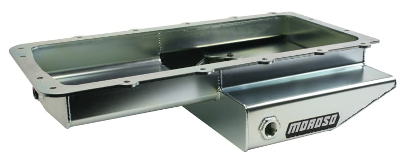 Moroso — Moroso Ford 5.0 Coyote/Cobra (w/Rear Sump) Road Race Baffled Wet Sump 9.5qt 4.5in Steel Oil Pan