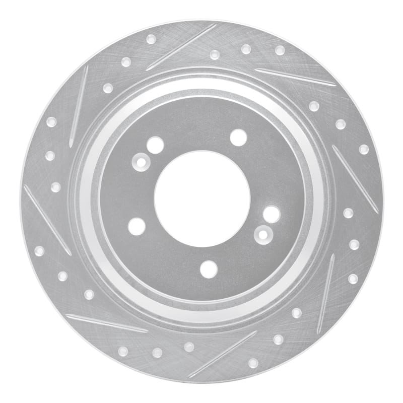 R1 Concepts — R1 17-23 Hyundai Kona EV Rear Left Drilled & Slotted Silver Brake Rotor
R1 Brake Rotor Drill