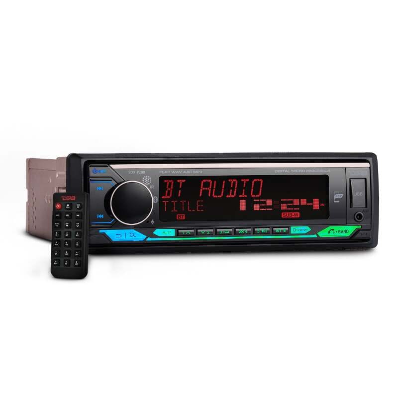 DS18 — DS18 Single Din Headunit Full DSP Bluetooth USB 3 Zones RGB illumination Built-In AMP 240 Watts RMS