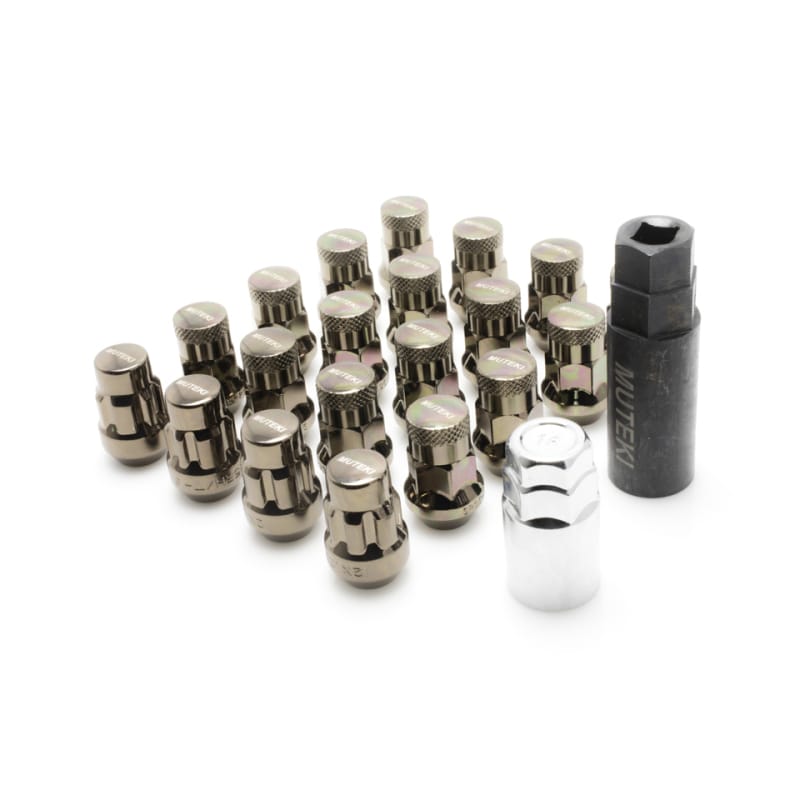 Wheel Mate — Wheel Mate Muteki SR35 Close End Lug Nuts w/ Lock Set - C.Titanium 12x1.25 35mm
