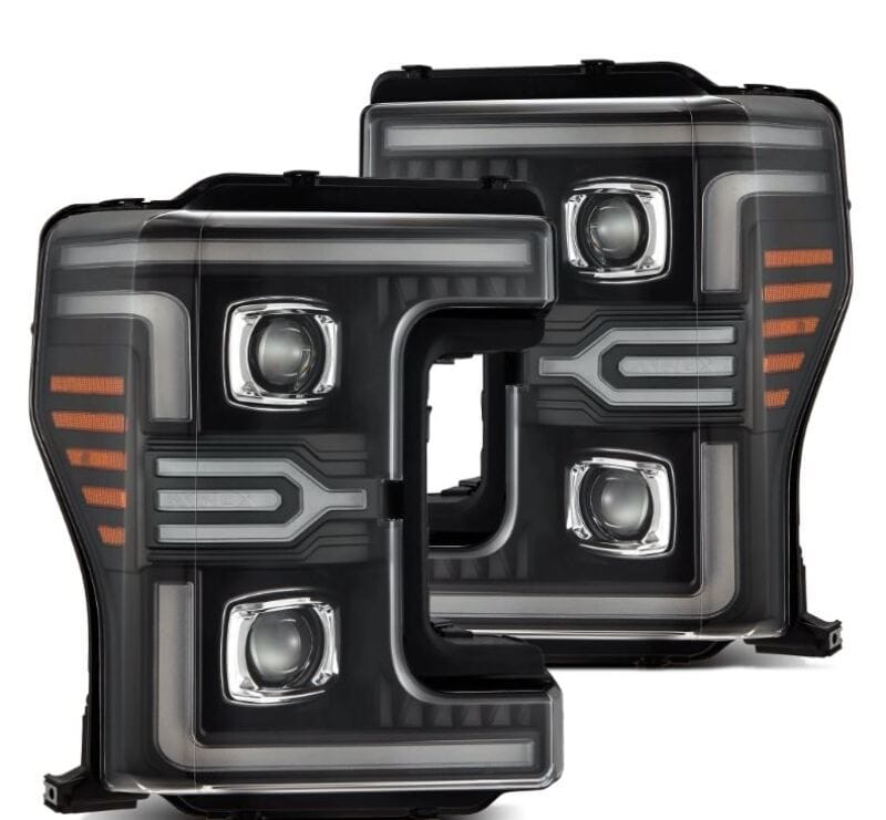 AlphaRex — AlphaRex 17-19 Ford F-250/350/450/550 Super Duty LUXX-Series LED Proj Headlights Blk w/SS & SBDRL
Projector Headlights