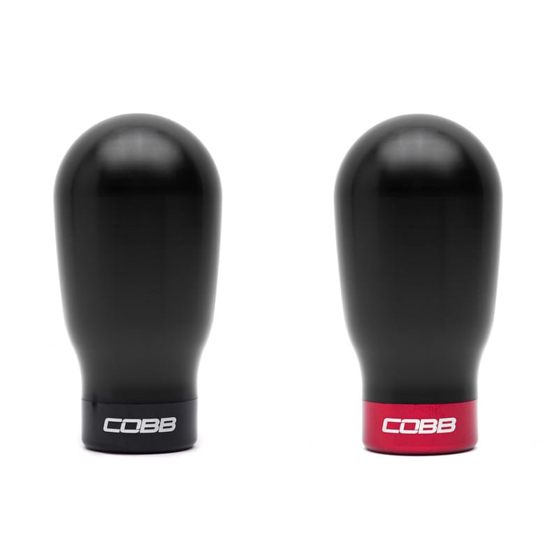COBB — Cobb Subaru 6-Speed Tall Weighted COBB Shift Knob - Black (Incl. Both Red + Blk Collars)
