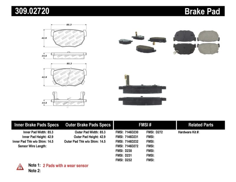 Stoptech — StopTech Performance 89-98 240SX Rear Brake Pads
Sprt Brk Pad W/Hdwr