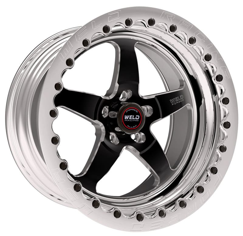 Weld — Weld S71 17x12 / 5x4.5 BP / 4.8in. BS Black Wheel (Medium Pad) - Polished Single Beadlock MT
17X12'' S71B SBL