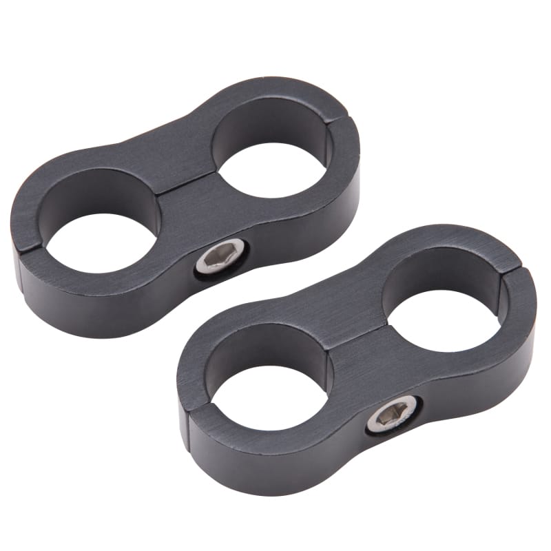 Russell — Russell Hose Separator for -8 Braided Hose - Black Anodized (2 Pack)