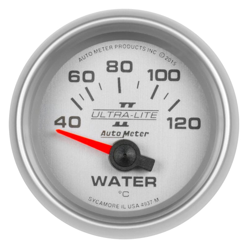 AutoMeter — Autometer Ultra-Lite II Gauge Water Temp 2 1/16in 40-120c Electric Ultra-Lite II
2-1/16" WATER TEMP,