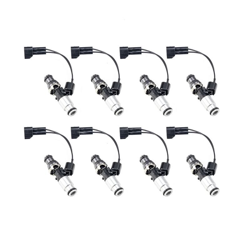 Injector Dynamics — Injector Dynamics ID1050X Injectors 14mm (Grey) Adaptor Top Bottom (Silver) Adaptor (Set of 8)
