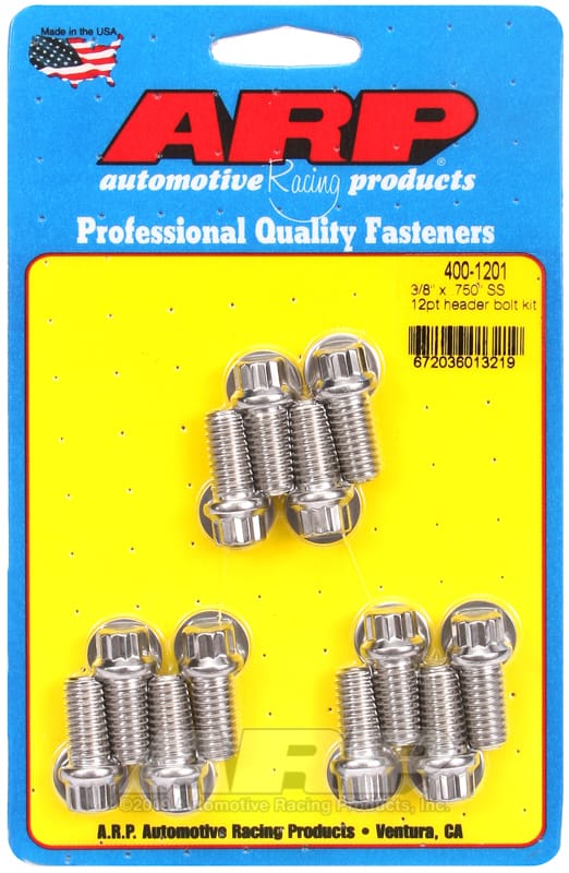 ARP — ARP 3/8 x .750 SS 12pt Header Bolt Kit