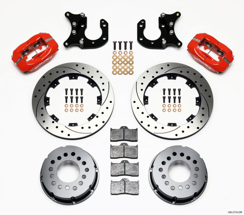 Wilwood — Wilwood Forged Dynalite P/S Rear Kit Drilled Red Big Ford 2.36in Offset
BRAKE KIT