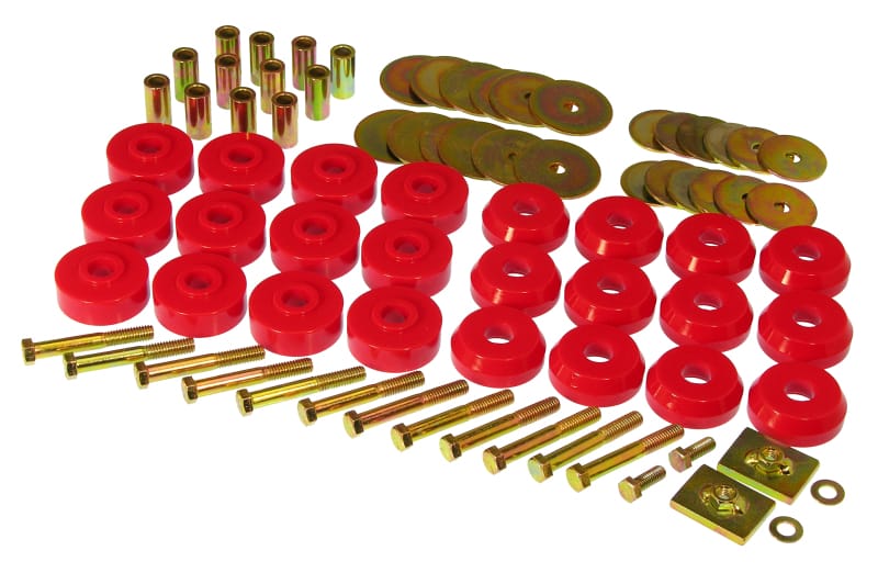 Prothane — Prothane Chevy Conv Impala / Belair Body Mount Kit - Red
BODY/SUB-FRAME MNTS