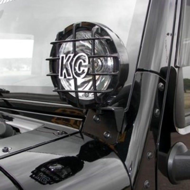 KC HiLiTES — KC HiLiTES 07-18 Jeep JK A-Pillar Windshield Light Mount Bracket Set (Pair) - Black
Accessories