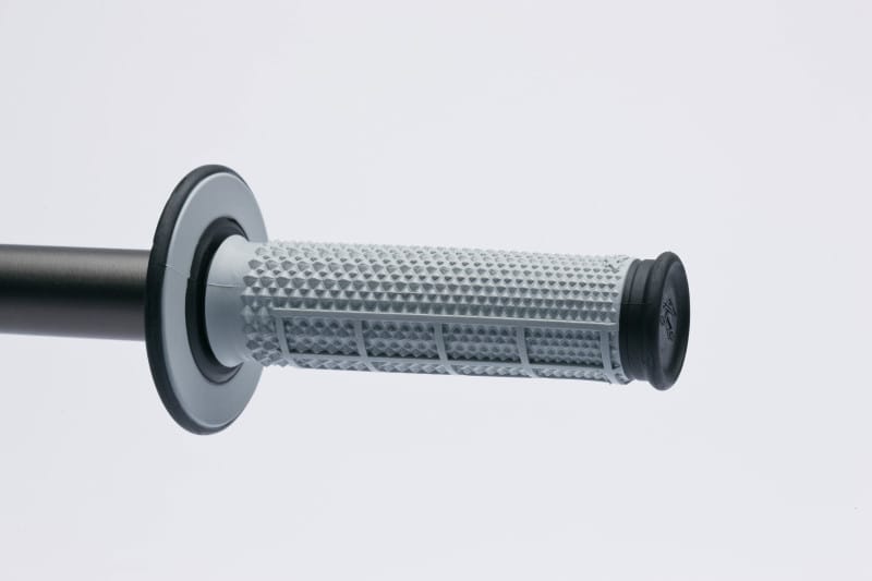 Renthal — Renthal MX Dual Compound Grips Taper 1/2 Waffle - Grey/ Black