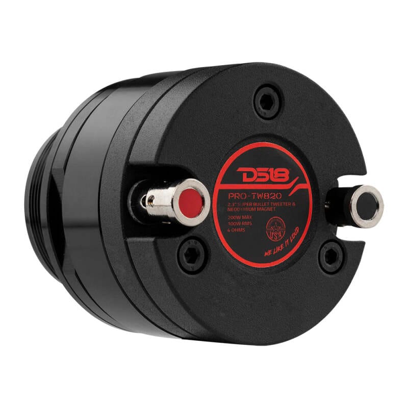 DS18 — DS18 2.3in High Compression Neodymium Super Bullet Tweeter 100 Watts RMS 1.4in Aluminum VC 4 ohm
