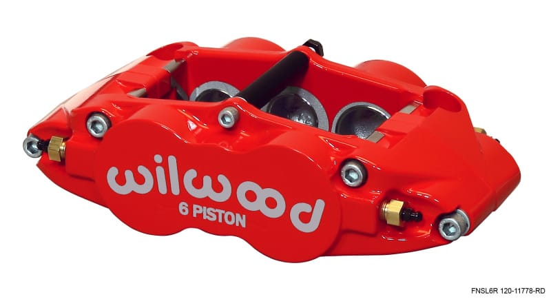 Wilwood — Wilwood Caliper-Narrow Superlite 6R-RH - Red 1.62/1.12/1.12in Pistons 1.25in Disc
BRAKE CALIPER