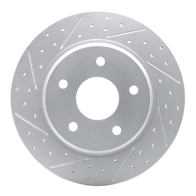 R1 Concepts — R1 08-16 Chrysler Town & Country Rear Left Drilled & Slotted Geo-Carbon Rotor