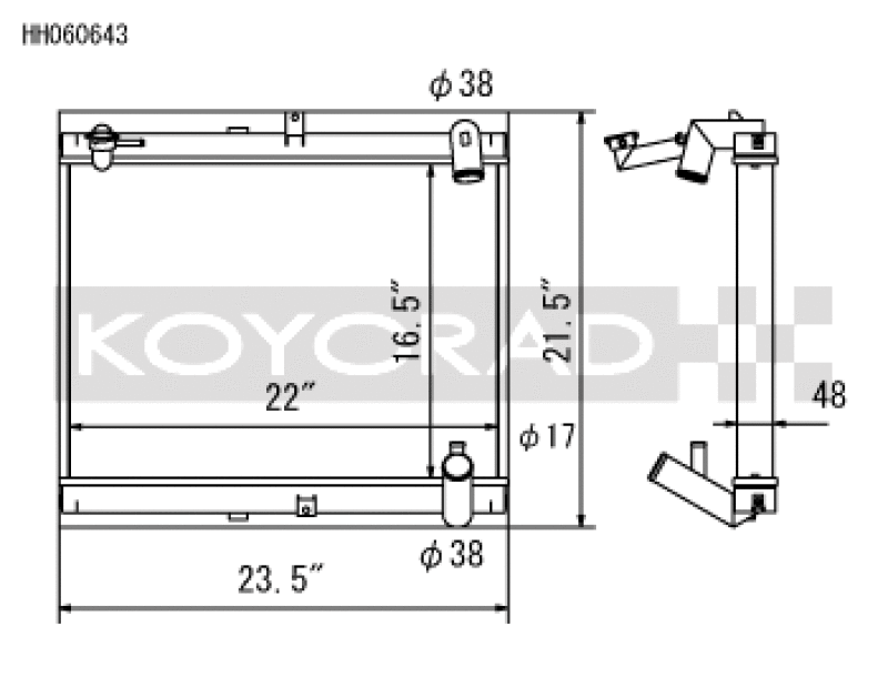 Koyo — Koyo 89-92 Mazda RX-7 1.3L Late FC Chassis Turbo & Non Turbo Radiator
Racing Radiator