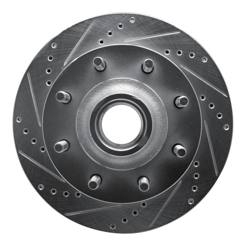 R1 Concepts — R1 99-02 Ford Excursion Front Left Drilled & Slotted Silver Brake Rotor
R1 Brake Rotor Drill