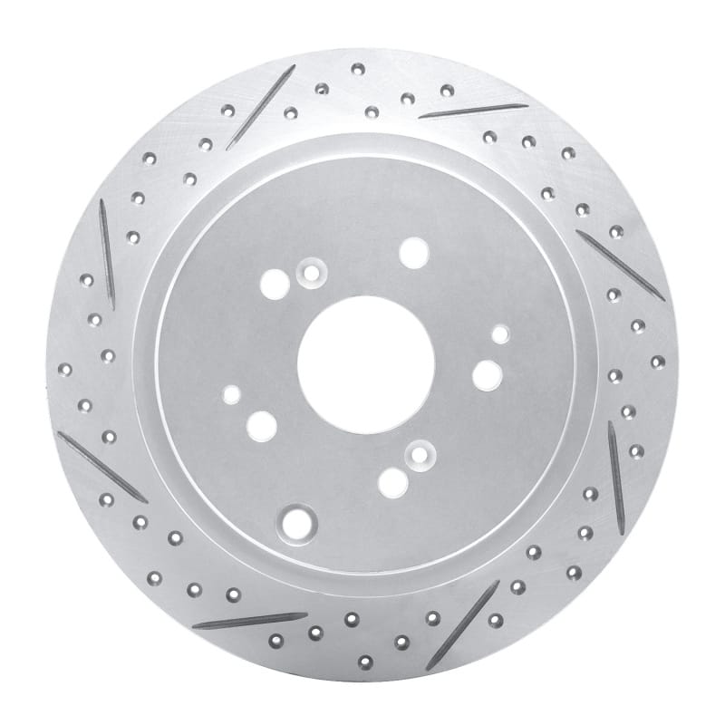 R1 Concepts — R1 01-08 Acura Mdx Rear Left Drilled & Slotted Geo-Carbon Rotor