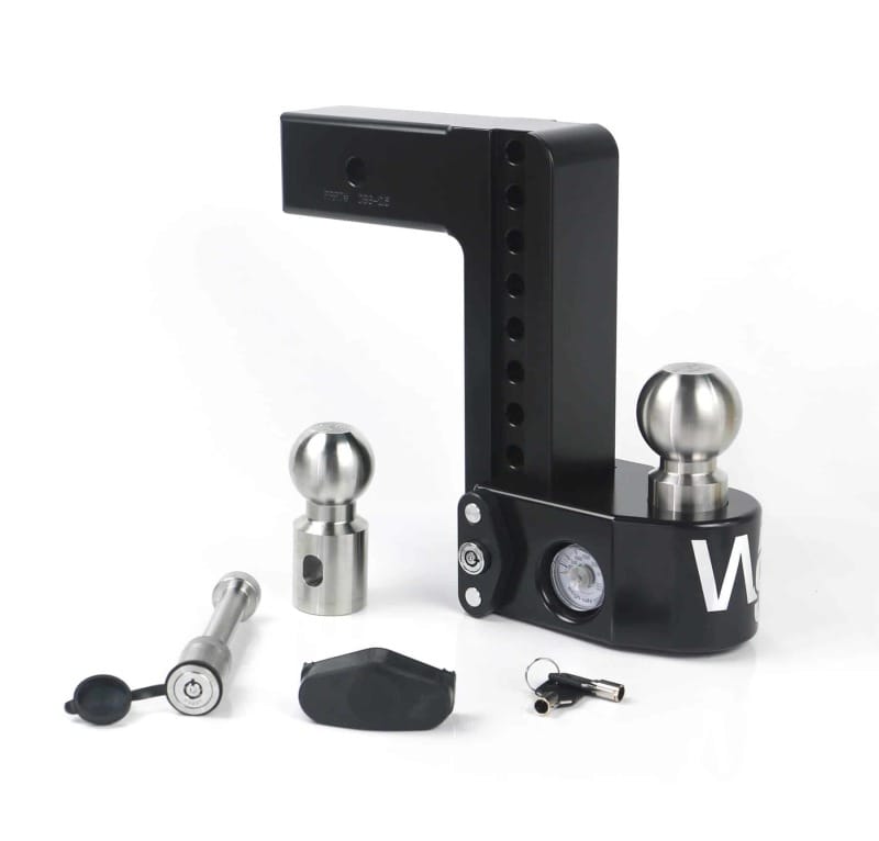Weigh Safe — Weigh Safe 8in Drop Hitch w/Built-in Scale & 2.5in Shank (8K/18.5K GTWR) w/WS05 - Black Cerakote