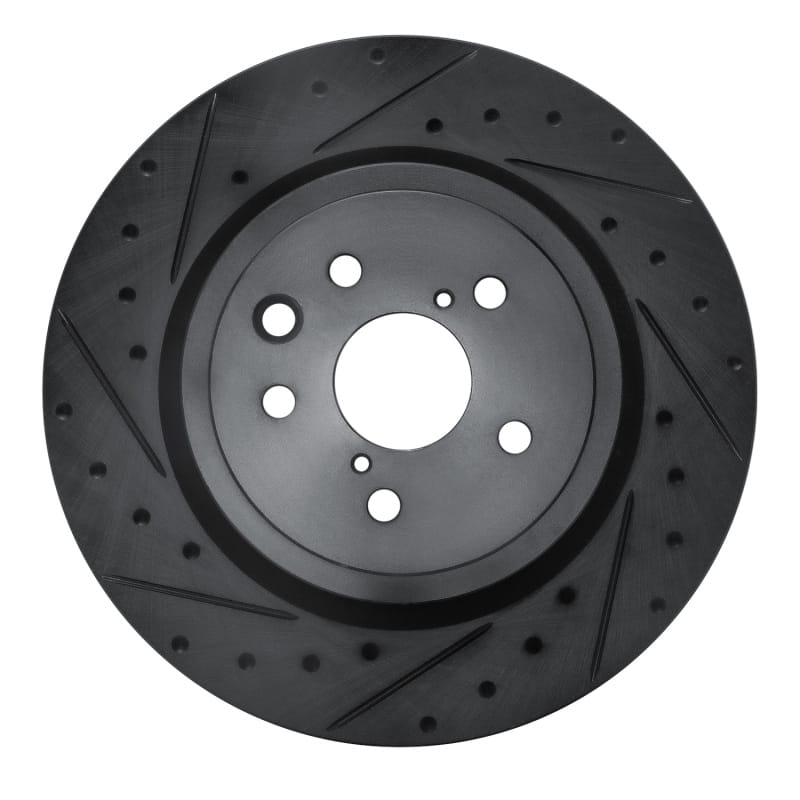R1 Concepts — R1 15-22 Lexus GS F Left Rear Drilled & Slotted Black Brake Rotor
R1 Brake Rotor Drill